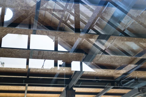Reflection of glazed atrium roof — Stock Photo, Image
