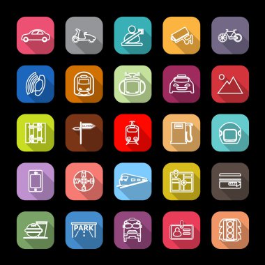 Kara Taşımacılığı uzun gölge hat simgelerle ilgili