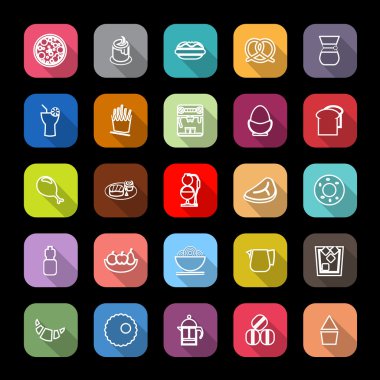 Kolay yemek düz çizgi kutsal kişilerin resmi ile uzun gölge