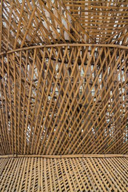 Kuru bambu duvar dış kısımlarının