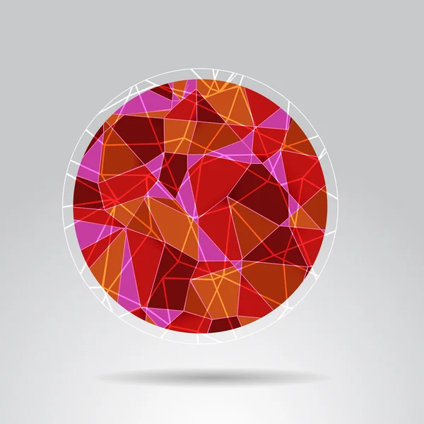 Orange Polygon Ball Design Hintergrund — Stockvektor