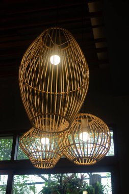 Lobide el yapımı hasır abajur, stok fotoğrafı.