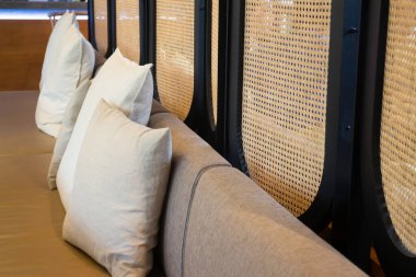 Geleneksel Asya iç mekanı rahat ev, stok fotoğrafı.