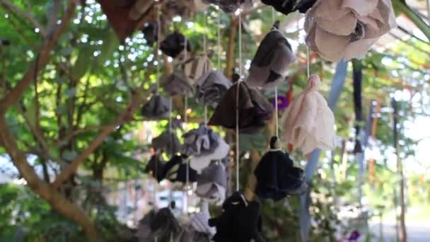 Hijau Outdoors Dekorasi Pasar Jalan Rekaman Saham — Stok Video