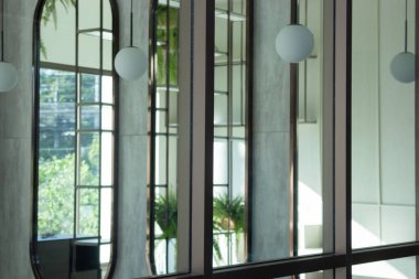 Modern açık alan daire içi, stok fotoğrafı.