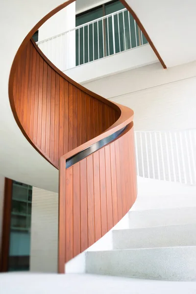 White Curve Stair Office Building Stock Photo — Stock Photo, Image