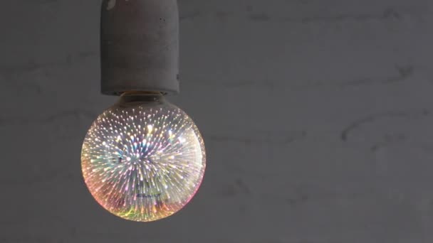 Modern Electricity Lamp Decorated Living Room Stock Footage — Stock Video