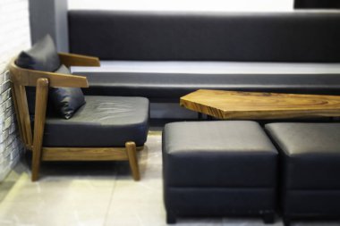 İçi rahat bir kahve dükkanı, stok fotoğrafı.