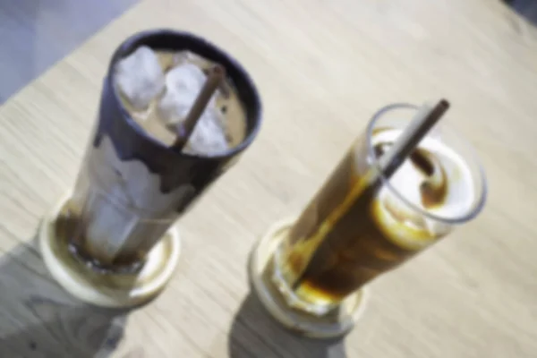 Glass Ice Cubes Fresh Coffee Stock Photo — Stock Photo, Image