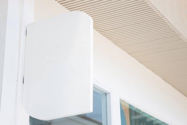 Minimum açık hava bahçesi beyaz dış görünüş, stok fotoğrafı