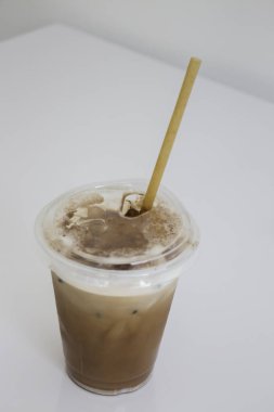 Buzlu kakao ya da cappucino kahve, stok fotoğrafı.