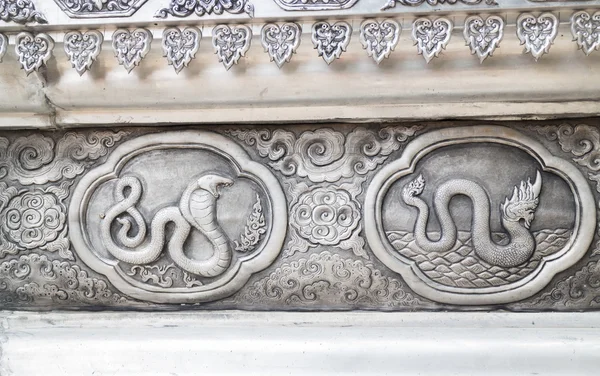 Zodiac symbol of thai traditional lanna on the wall — Stock Photo, Image