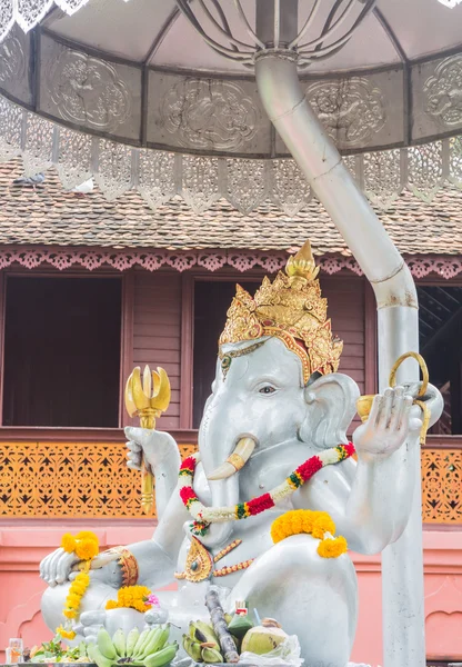 Closeup ganesh silver sculpture in the temple Chiang Mai, Thaila — Stock Photo, Image