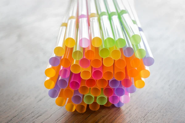 Close up colorful cocktail straws — Stock Photo, Image