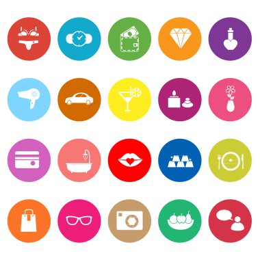 Bayan Beyaz arka plan öğesi düz simgeleri ile ilgili.