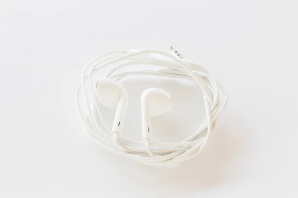 Smartphone ear buds isolated on white background — Stock Photo, Image