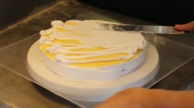 Üçüncü adım krep pasta, stok video yapma