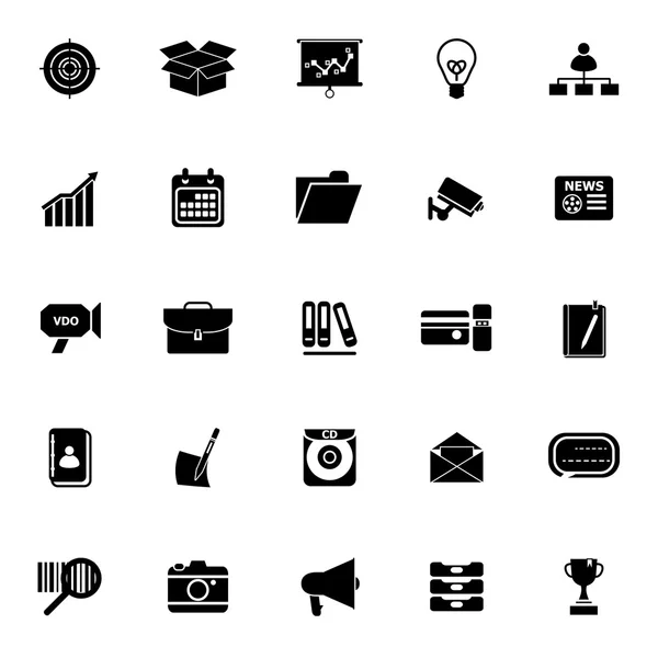 Data and information icons on white background — Stock Vector