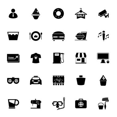 Beyaz arka plan üzerinde franchise iş ikonları/simgeleri