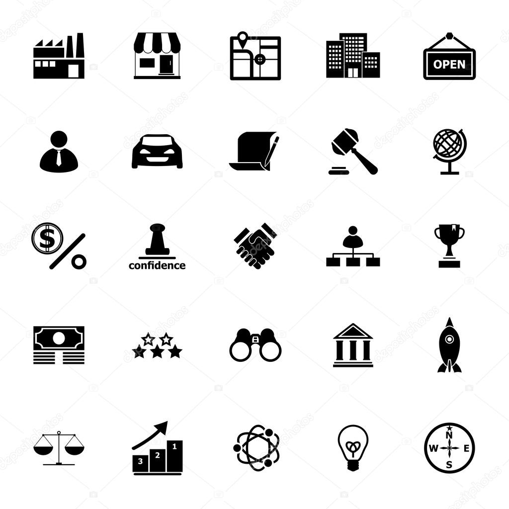 Franchise icons on white background