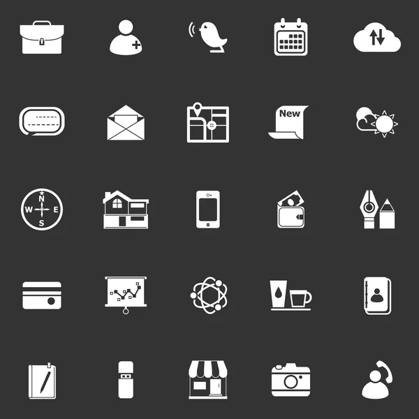 Iconos móviles sobre fondo gris — Vector de stock