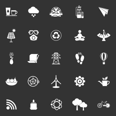 Gri arka plan üzerinde temizlik konsepti simgeler