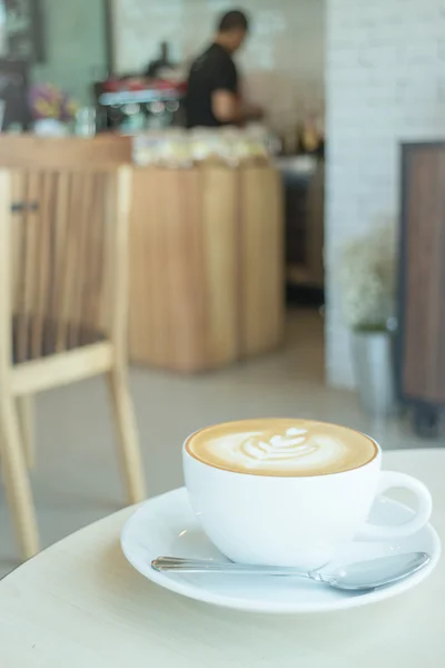 Heiße Tasse Kaffee Latte — Stockfoto