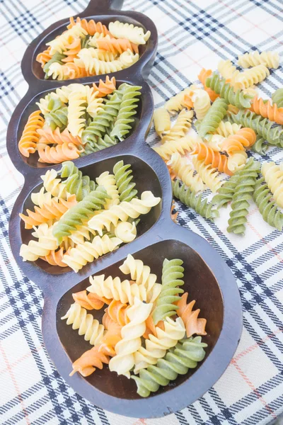 Multicolor fusilli prepare for pasta cuisine — Stock fotografie