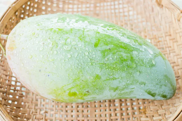 Thailändska naturliga jätte grön mango — Stockfoto