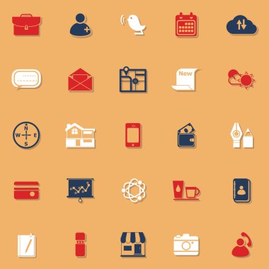 Gölge ile mobil klasik renk simgeleri