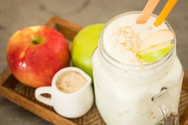 Apple smooties in glass jar 