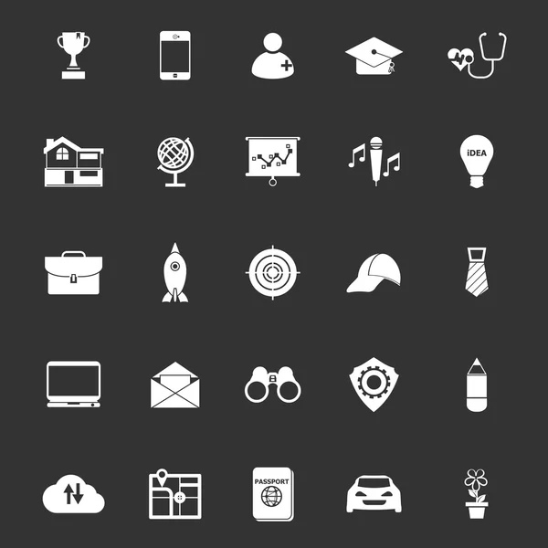 Job description icons on gray background — ストックベクタ