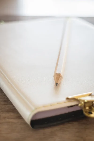 Simple office desk with necessary tool — Stock Photo, Image