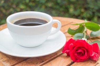 Ev bahçe içinde siyah kahve