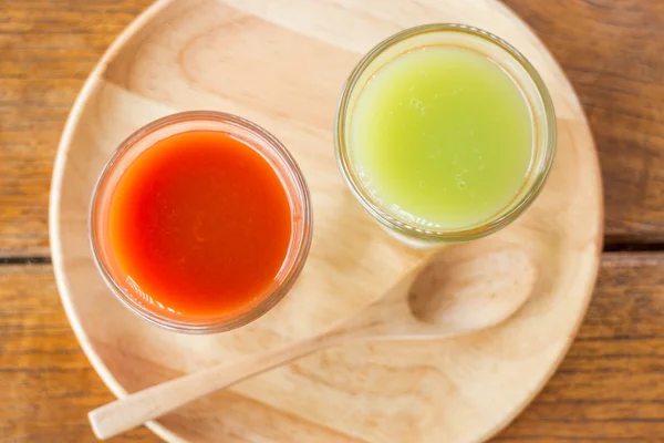 Freshly squeezed juices for diet — Stock Photo, Image