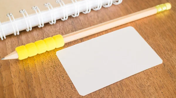 Blank business cards on wooden table — Stock Photo, Image