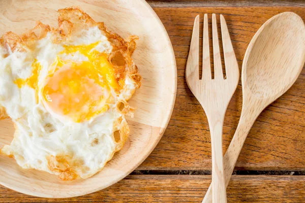 Sarapan mudah dengan telur goreng — Stok Foto