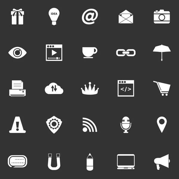 Iconos del sitio web de Internet sobre fondo gris — Vector de stock