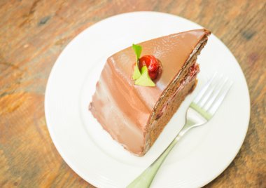 Affogato espresso ve siyah orman keki