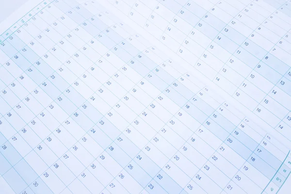 Organizzatore modello di calendario carta da vicino — Foto Stock