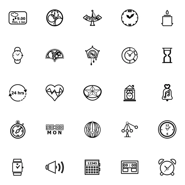 Iconos de línea de tiempo de diseño sobre fondo blanco — Archivo Imágenes Vectoriales