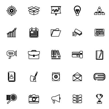 Beyaz arka plan üzerinde veri ve bilgi satırı simgeler