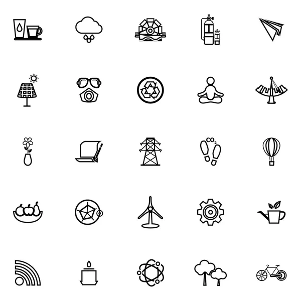 Iconos de línea concepto limpio sobre fondo blanco — Archivo Imágenes Vectoriales
