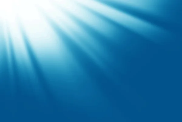 파란색 배경에 흰색 햇빛 광선 — 스톡 사진