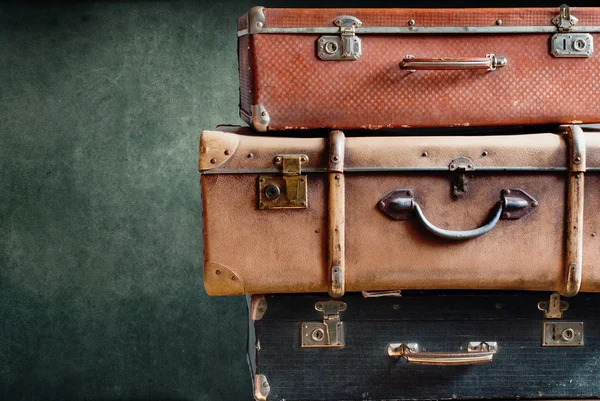 Vintage Stack Valises anciennes Concept Travel — Photo