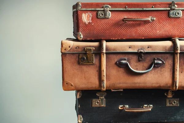 Tour Vintage Anciens malles Voyageur de bagages — Photo