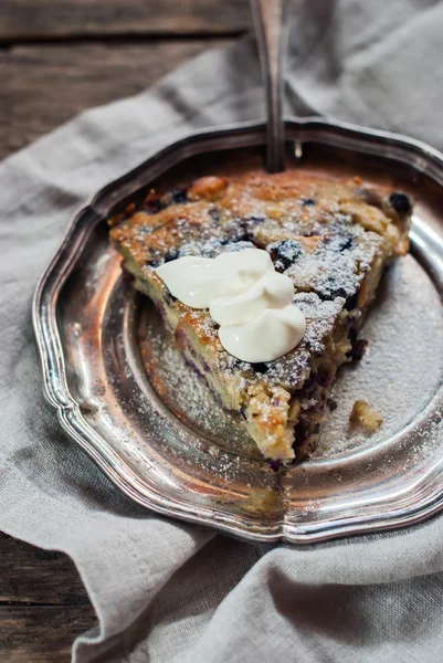 Πίτα γλυκιά τάρτα στρύχνος Creme γάλακτος παλιάς χρονολογίας — Φωτογραφία Αρχείου