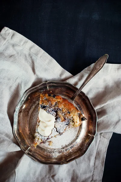 Süße Torte Nachtschatten creme fraiche vintage — Stockfoto