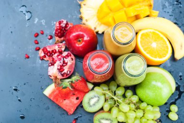 Suyu meyve renk tropik Smoothie çilek