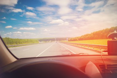 Araba yol Rus manzaralı tonda